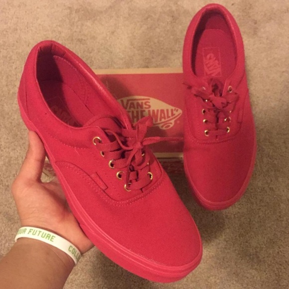 crimson red vans